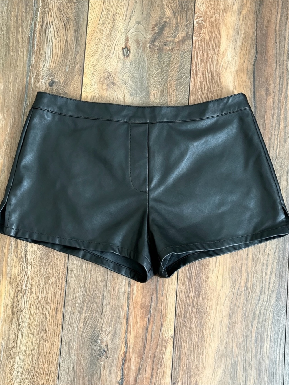 Victoria's Secret Black Faux Leather Shorts